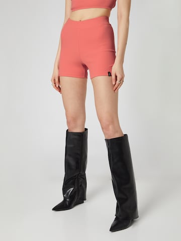 VIERVIER Skinny Shorts 'Kate' (GOTS) in Pink: predná strana