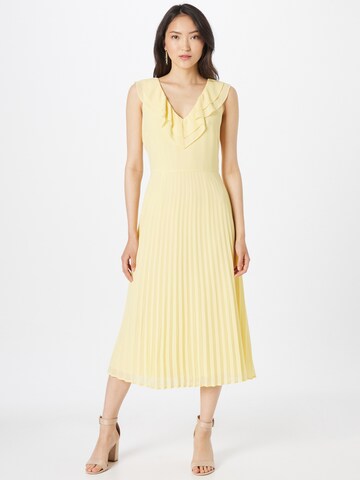 Warehouse Koktejlové šaty – žlutá: přední strana