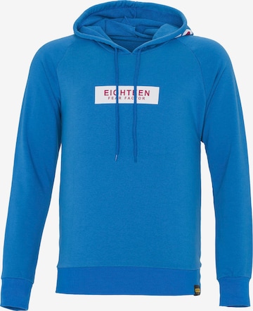 Sweat-shirt PLUS EIGHTEEN en bleu : devant