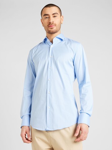 Coupe slim Chemise business 'P-HANK' BOSS en bleu : devant