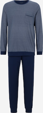 SCHIESSER Pyjama lang in Blauw: voorkant