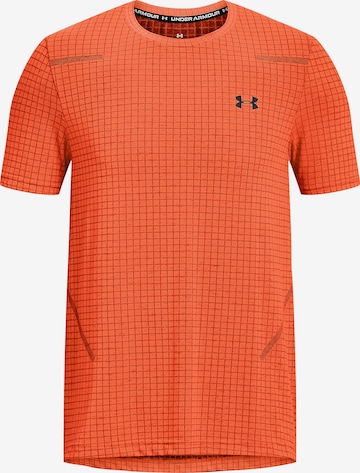 T-Shirt fonctionnel 'Grid' UNDER ARMOUR en orange : devant