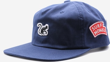 Surf Monkey Pet '5-Panel Cap Organic' in Blauw: voorkant