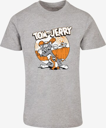 ABSOLUTE CULT Shirt 'Tom and Jerry - Baseball' in Grijs: voorkant