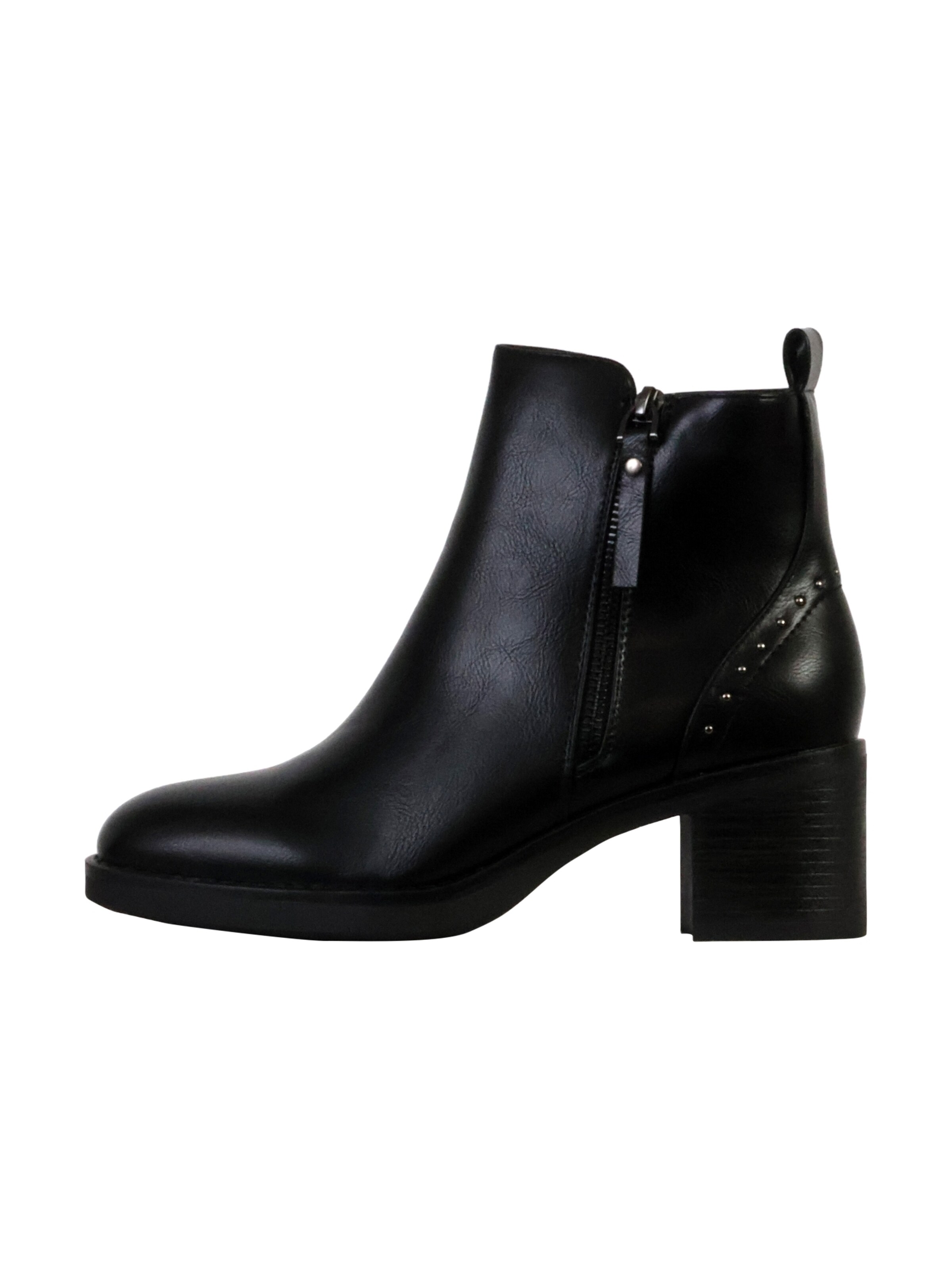 Bottines The Divine Factory en noir : devant