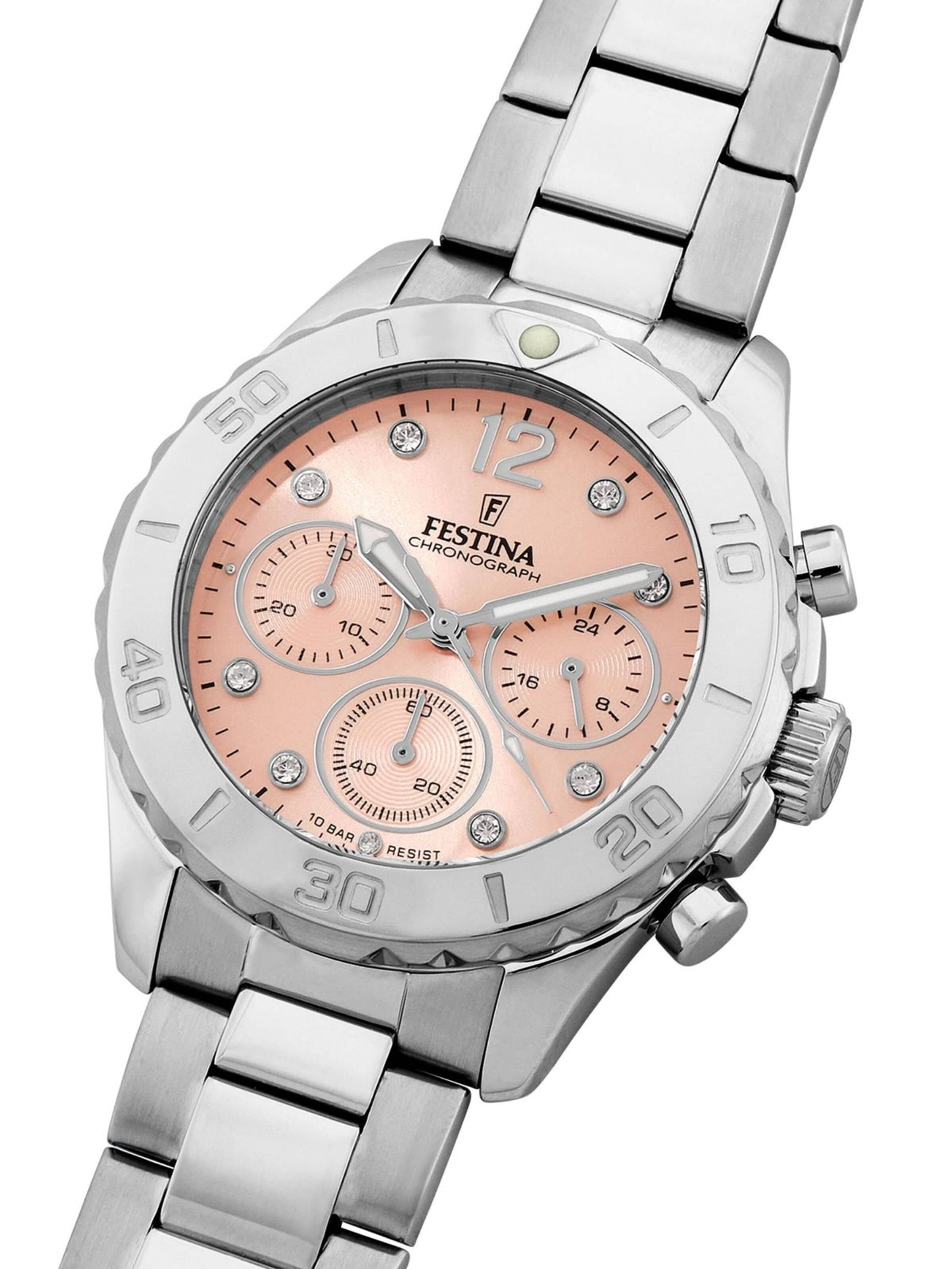 FESTINA Analogové hodinky 'Chronograph Boyfriend' – pink