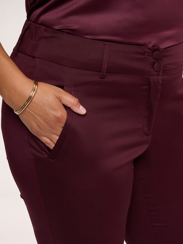 Fiorella Rubino - Slimfit Pantalón en rojo