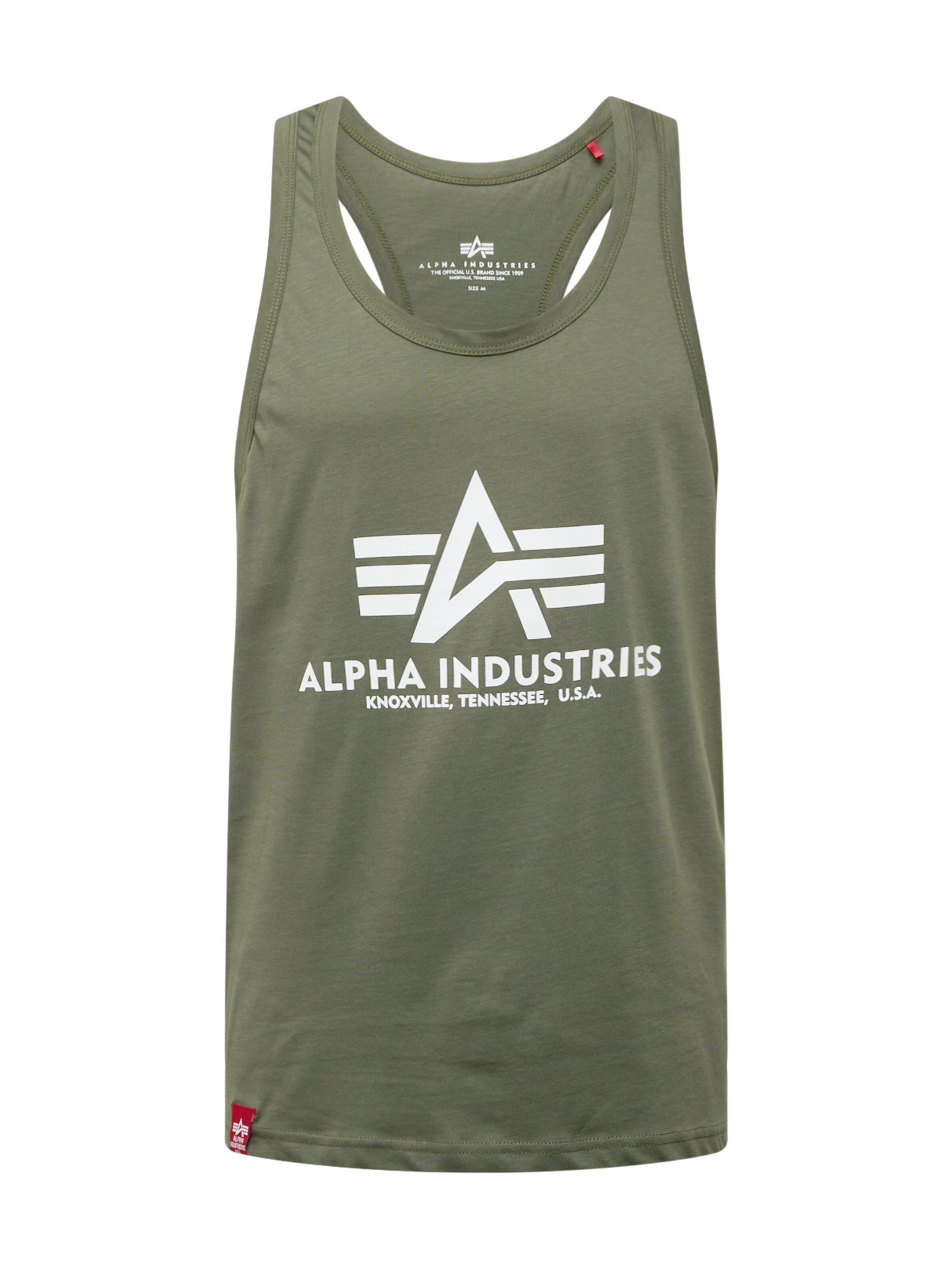 zaļš ALPHA INDUSTRIES T-Krekls: no priekšpuses