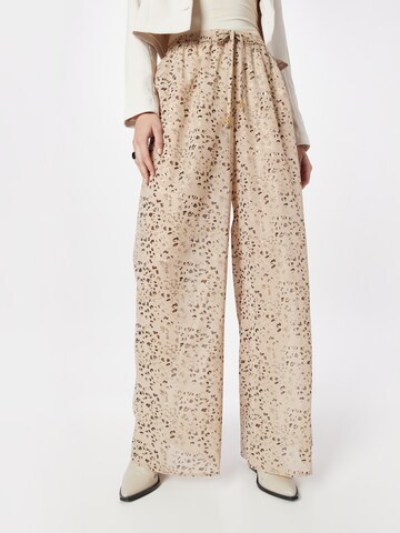 Nasty Gal Wide leg Παντελόνι 'Georgette' σε γκρι: μπροστά