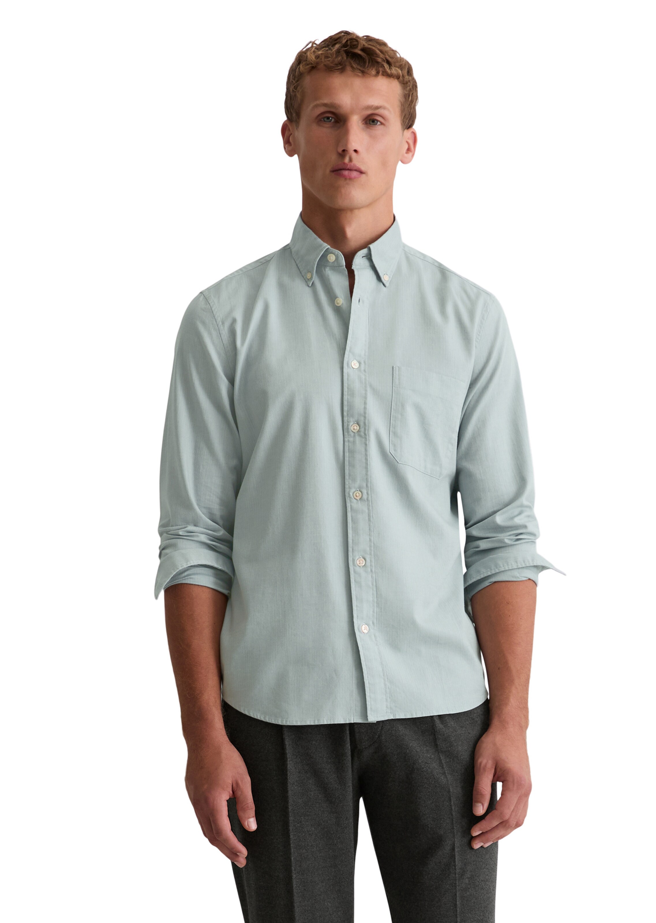 Marc O'Polo Regular fit Button Up Shirt in Blue: front