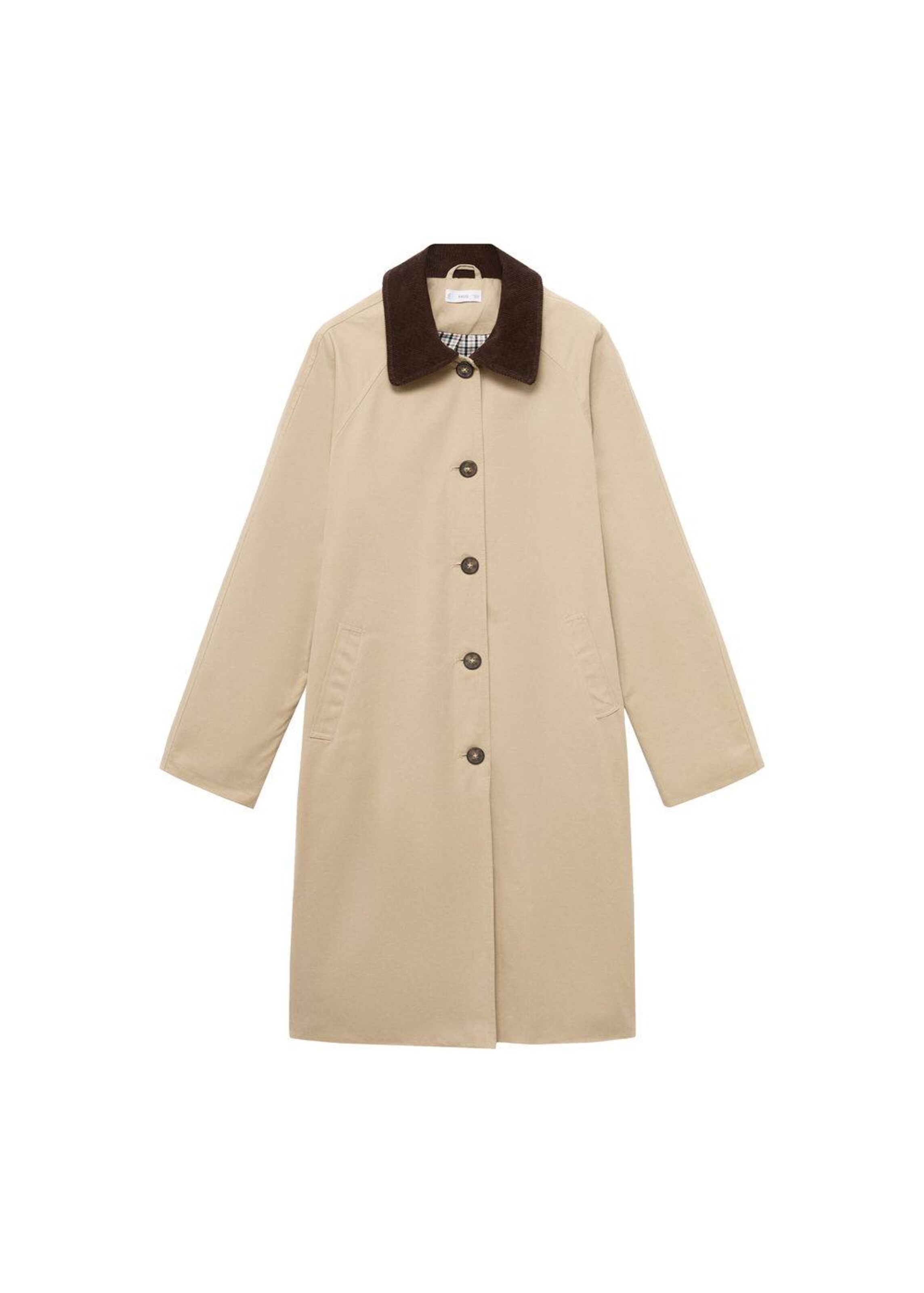 MANGO TEEN Between-Seasons Coat 'Carct2' in Beige: front