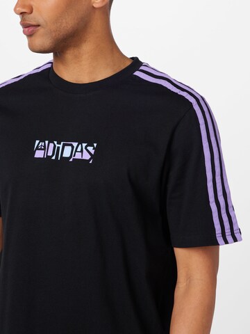 ADIDAS SPORTSWEAR Koszulka funkcyjna 'Optimist 3-Stripes Graphic' w kolorze czarny