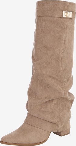 Ital-Design Boots in Brown: front