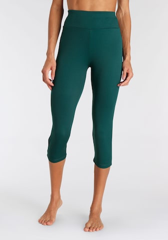 LASCANA ACTIVE Skinny Workout Pants in Green: front