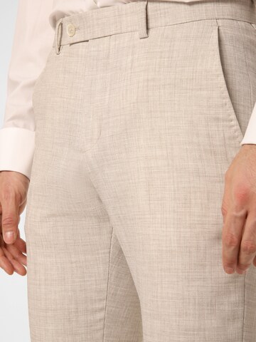 Finshley & Harding London Slim fit Trousers with creases 'Hoxdon' in Beige