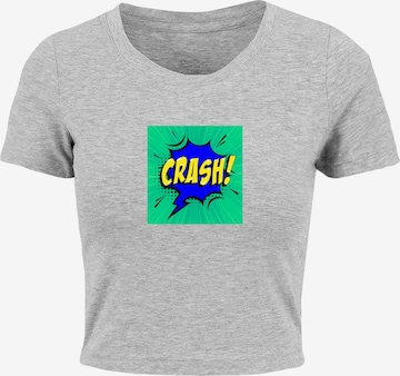 Merchcode T-Shirt 'Crash Comic' in Grau: predná strana