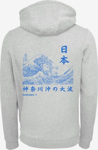 F4NT4STIC Sweatshirt 'Kanagawa Welle Japan' in Grijs