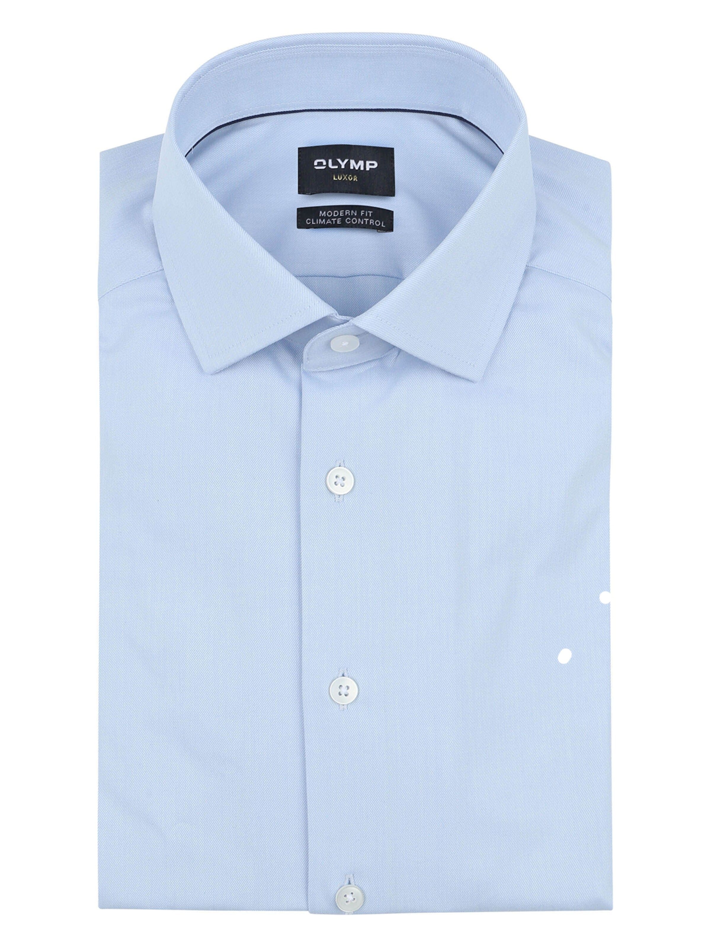 OLYMP Button Up Shirt 'Luxor' in Blue: front