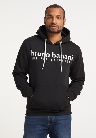 BRUNO BANANI Sweatshirt 'Young' in Zwart: voorkant