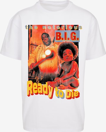 Mister Tee T-Shirt 'Biggie Ready To Die' in Weiß: predná strana
