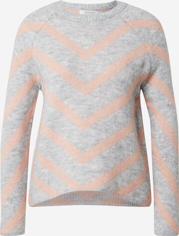 ONLY Sweater 'LELIZA' in Grey: front