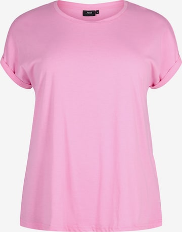 Zizzi Shirts 'Katja' i pink: forside