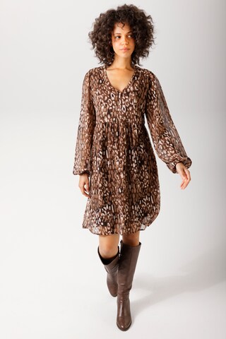 Aniston CASUAL Kleid in Braun: Vorderseite