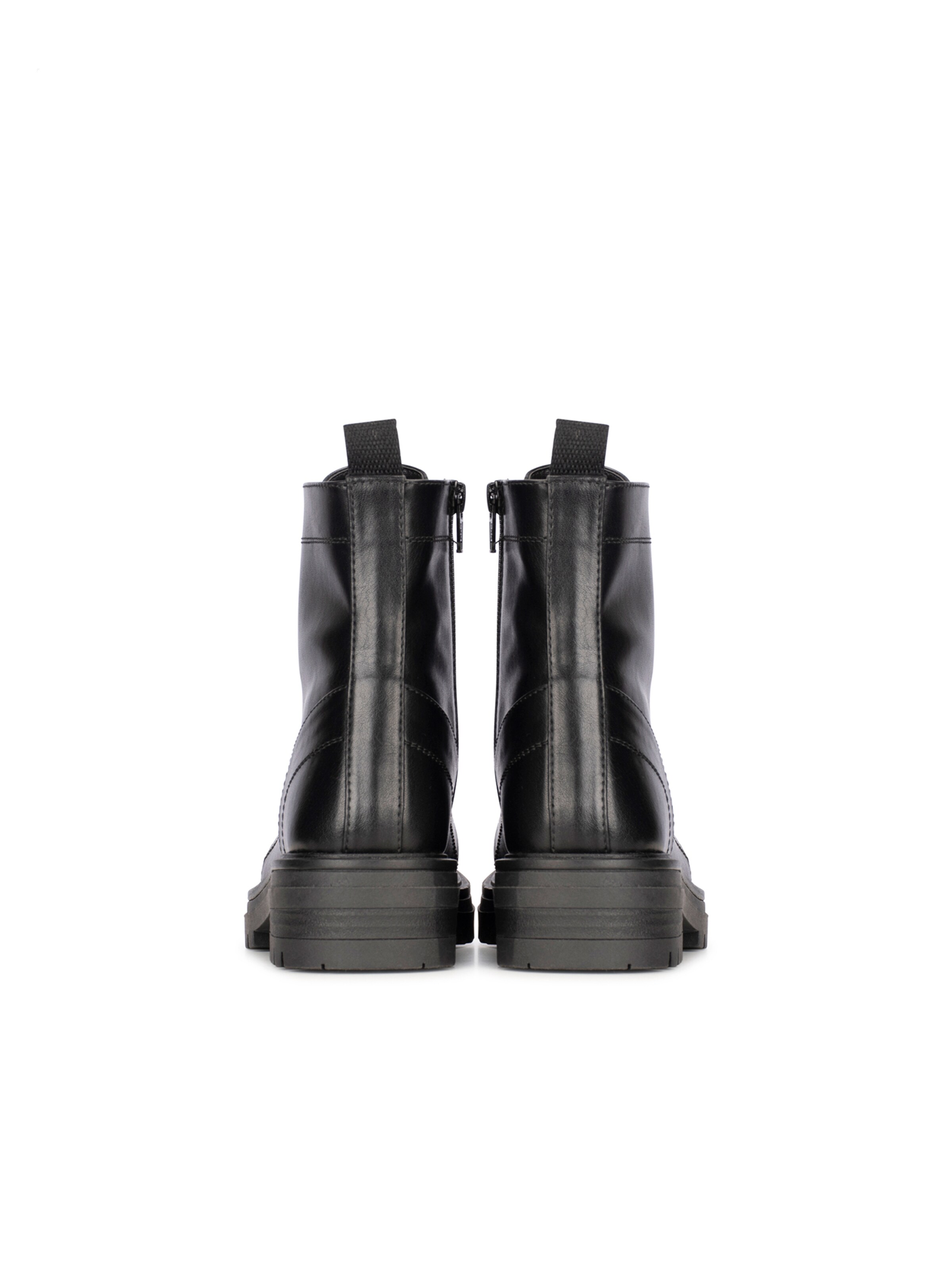 POSH by Poelman Schnürstiefelette 'Monk' in Schwarz