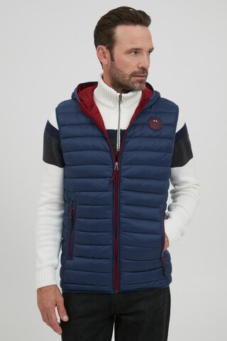 FQ1924 Bodywarmer 'Bendik' in Blauw: voorkant