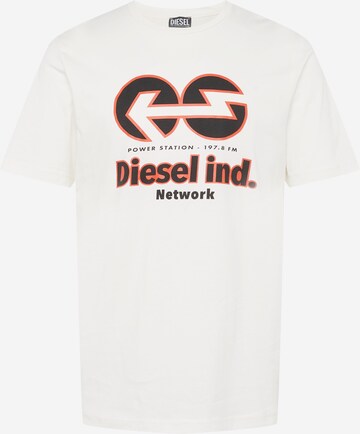 T-Shirt 'Just' DIESEL en blanc : devant