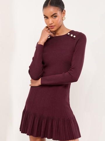 Lipsy Stickad klänning i röd