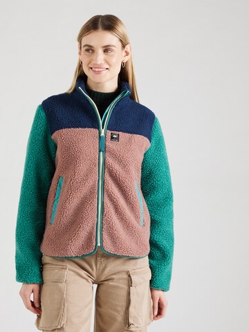 Danefae Fleece jas 'Danebirk' in Bruin: voorkant