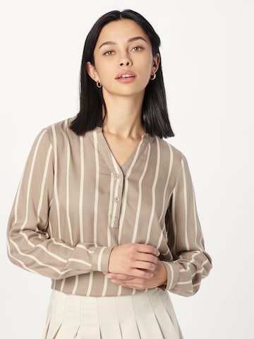 Kaffe Blouse 'Stridy' in Beige: voorkant