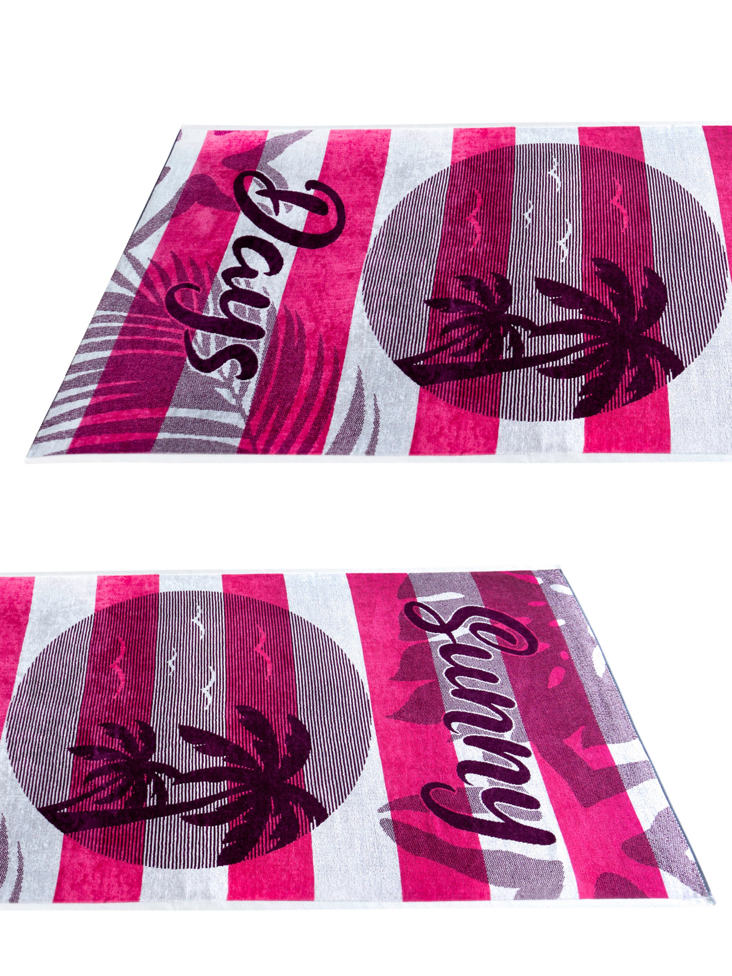 Lashuma Beach Towel 'Las Palmas' in Pink