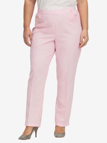 SHEEGO Regular Bügelfaltenhose in Pink: predná strana