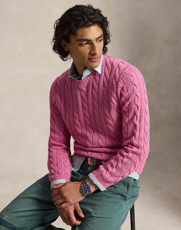 Polo Ralph Lauren Regular Fit Neulepaita 'DRIVER' värissä vaaleanpunainen