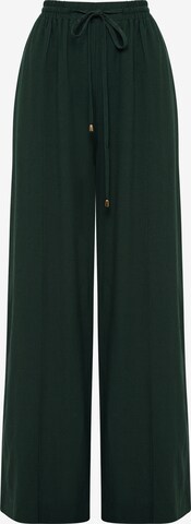 Pantaloni 'ANDREA' di Tussah in verde: frontale