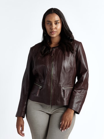 JCC Lederjacke in Rot: Vorderseite