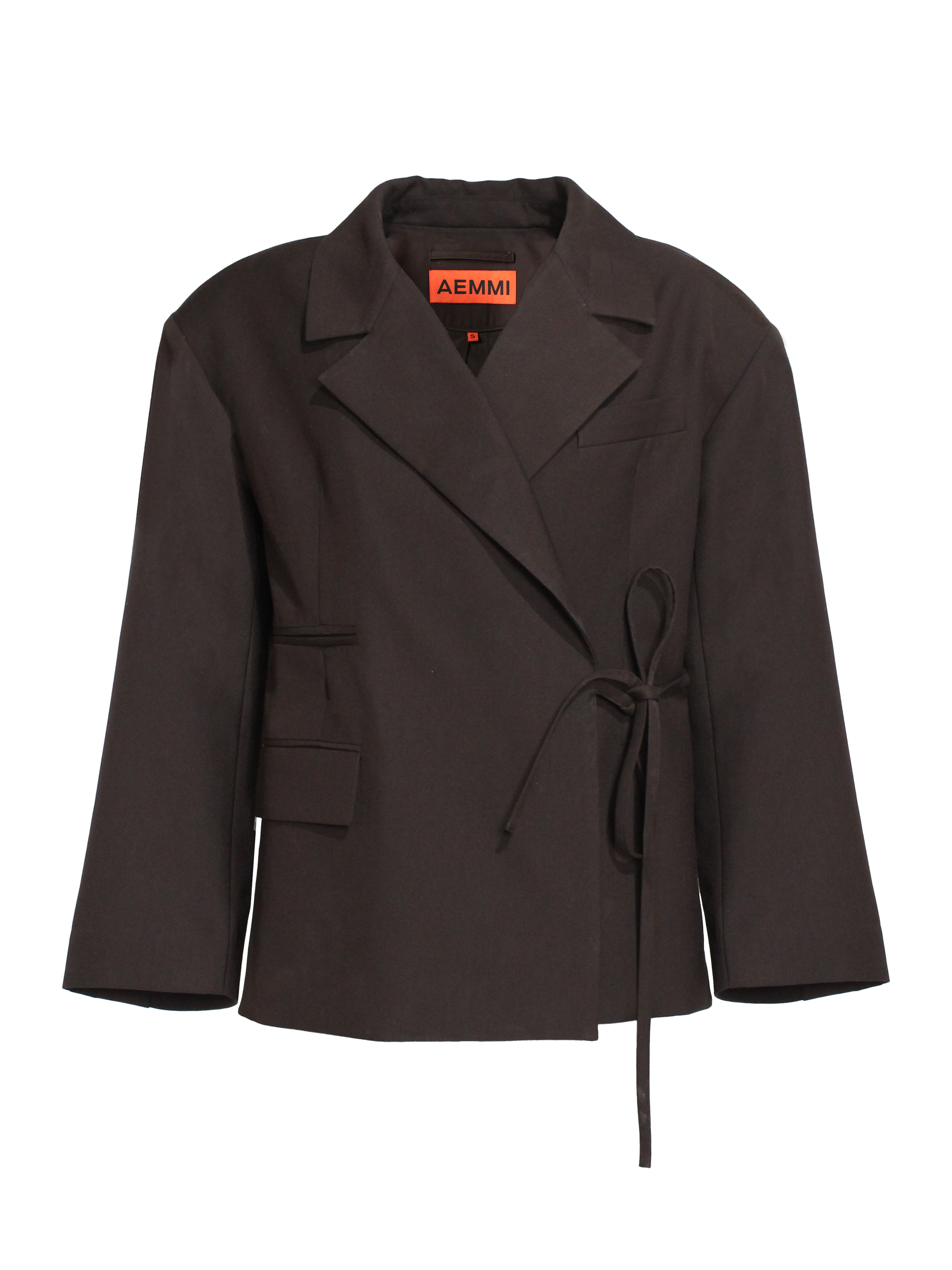 AEMMI Blazer 'WRAP OVERSIZED BLAZER' in Brown: front