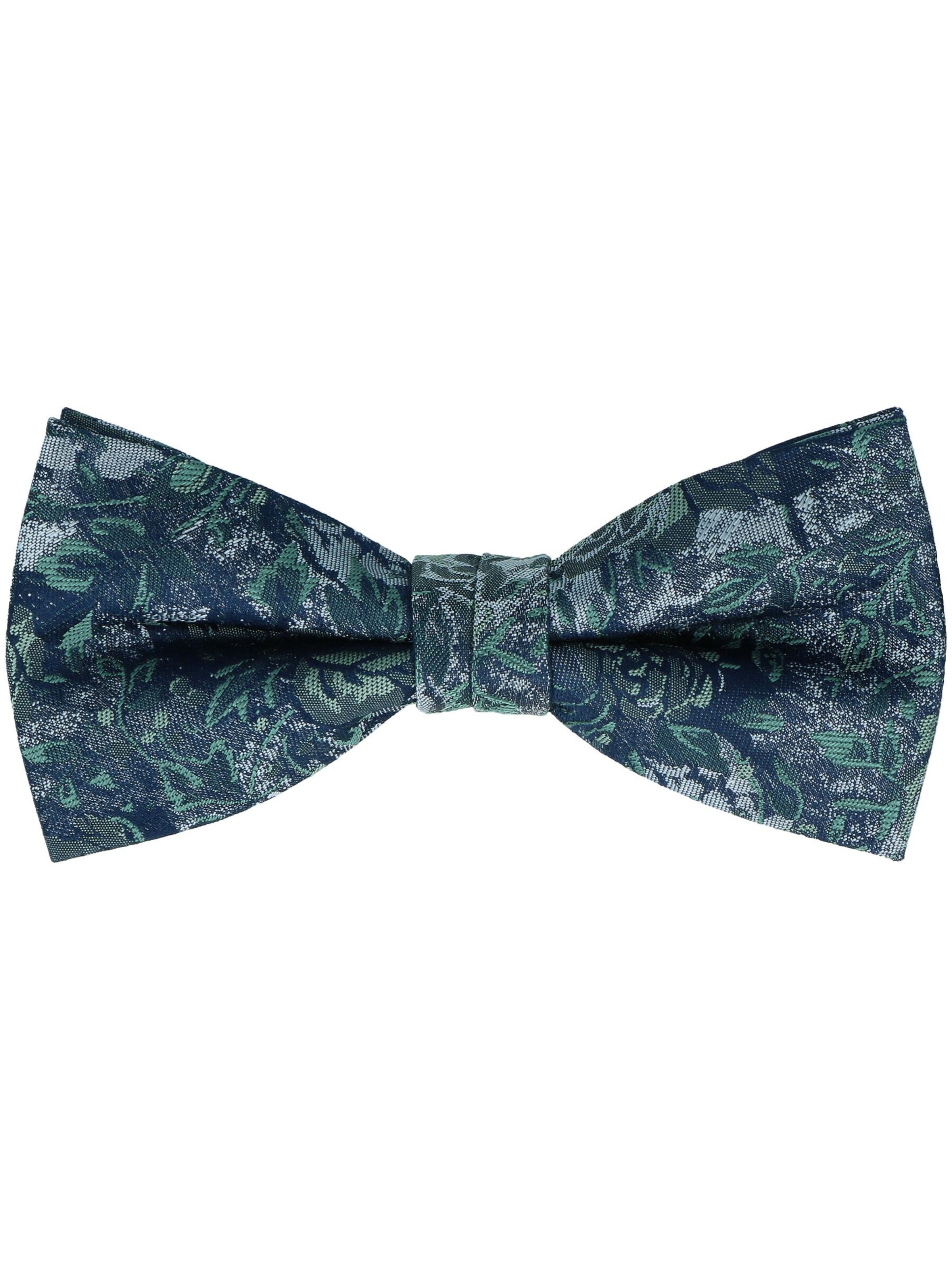 WILLEN Bow Tie 'Set Floral/ Uni' in Green