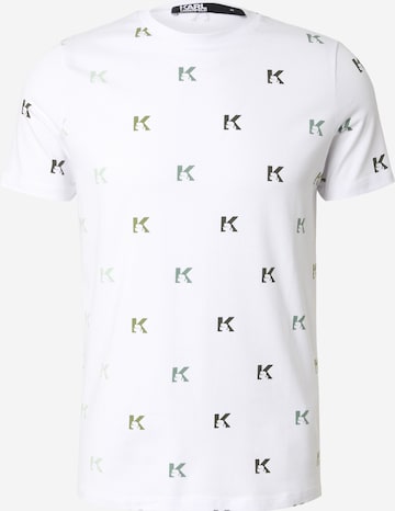 Karl Lagerfeld Тениска в бяло: отпред