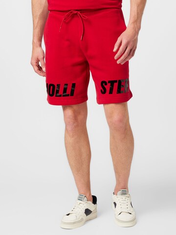 HOLLISTER regular Παντελόνι σε κόκκινο: μπροστά