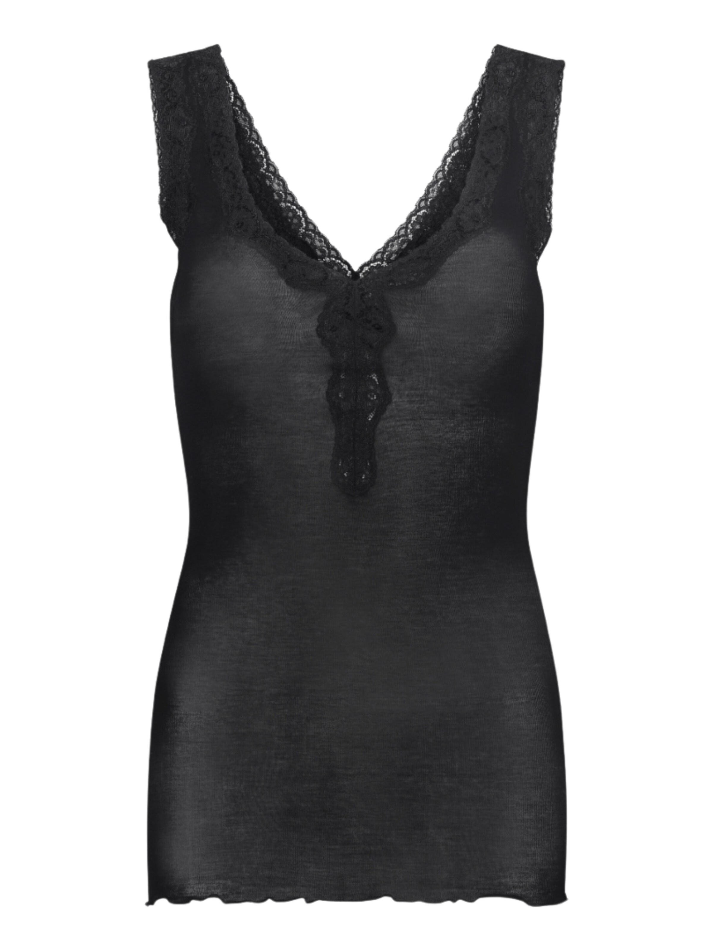 Seamless Basic Top in Black: front