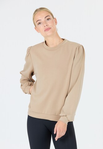 Athlecia Sweatshirt 'Jillnana' in Braun: Vorderseite