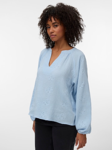 VERO MODA Bluza 'VMNATALI' | modra barva: sprednja stran