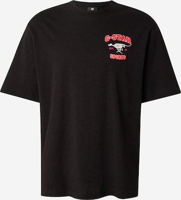 G-STAR Тениска в черно: отпред