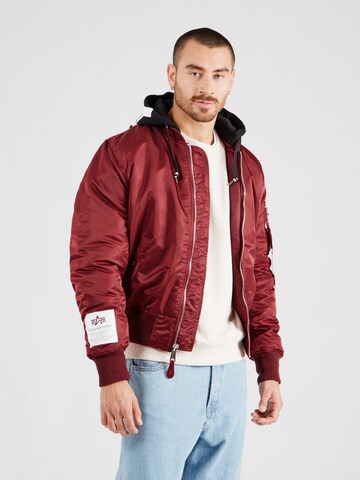 ALPHA INDUSTRIES Övergångsjacka i röd: framsida
