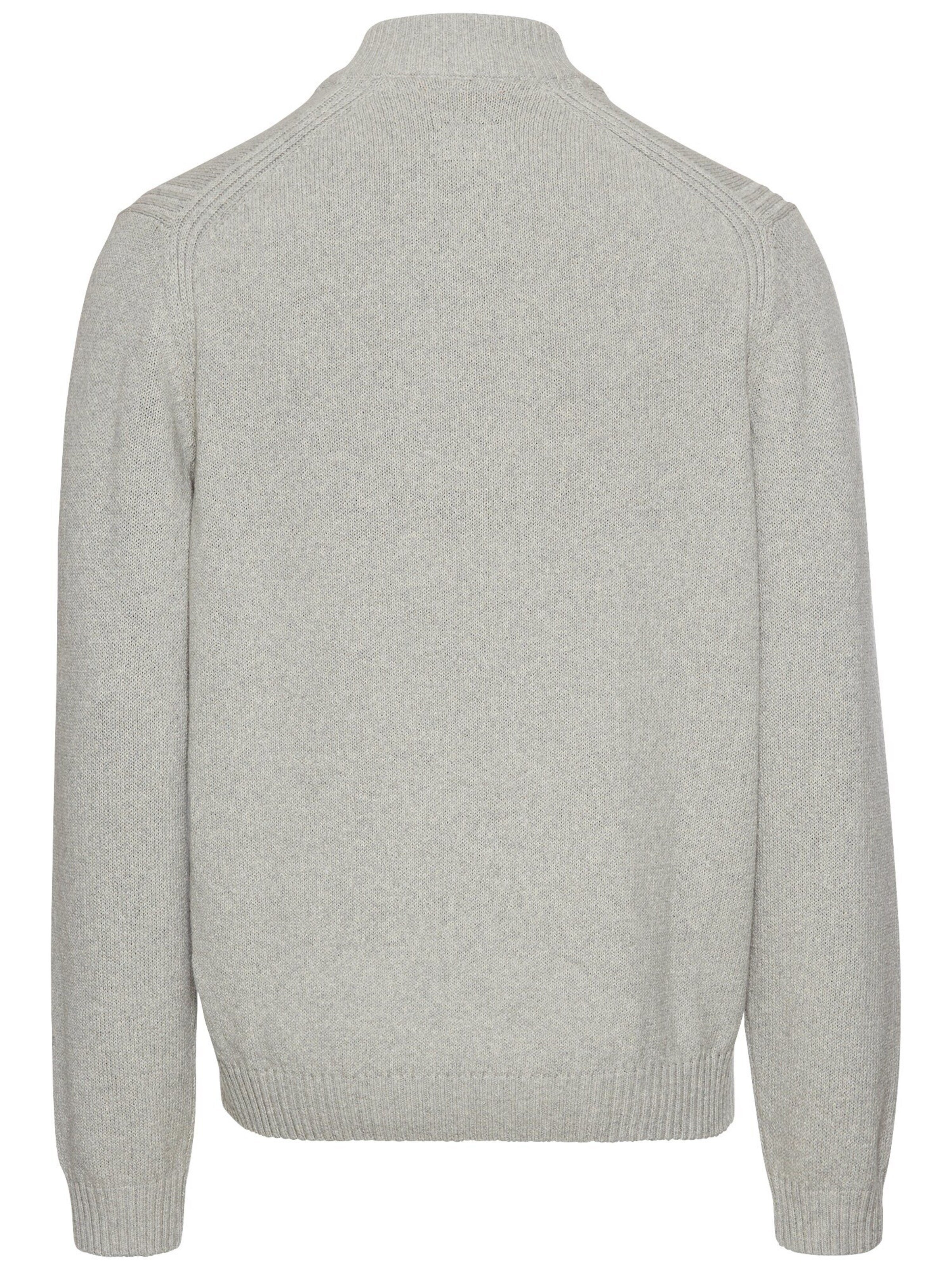 CAMEL ACTIVE Strickjacke mit Troyer-Kragen in Grau