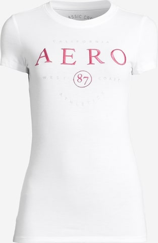 T-shirt AÉROPOSTALE en blanc : devant