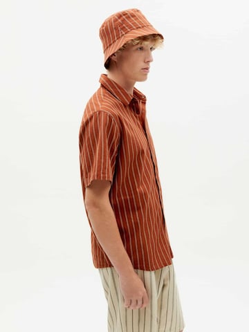 Thinking MU Regular fit Button Up Shirt 'Tom' in Brown
